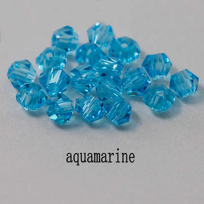 Buy 1 And Get 1 Free 4mm Shiny Crystal Beads Bicone Beads Glass Beads Loose Spacer Beads for bracelet DIY Jewelry Making  200pcs