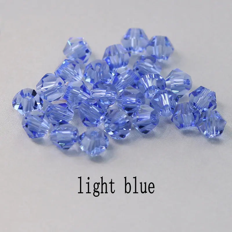 Buy 1 And Get 1 Free 4mm Shiny Crystal Beads Bicone Beads Glass Beads Loose Spacer Beads for bracelet DIY Jewelry Making  200pcs
