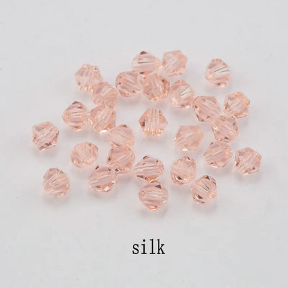 Buy 1 And Get 1 Free 4mm Shiny Crystal Beads Bicone Beads Glass Beads Loose Spacer Beads for bracelet DIY Jewelry Making  200pcs