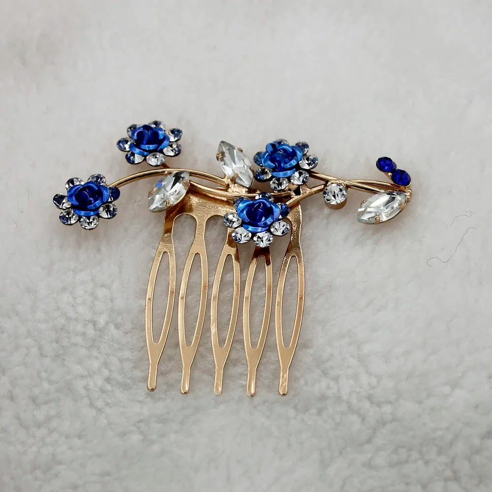 Fashion Hair Combs Flowers Jewelry Crystal Women Hairpins Bridal Hair Ornament Handmade Wedding Accessories Gift