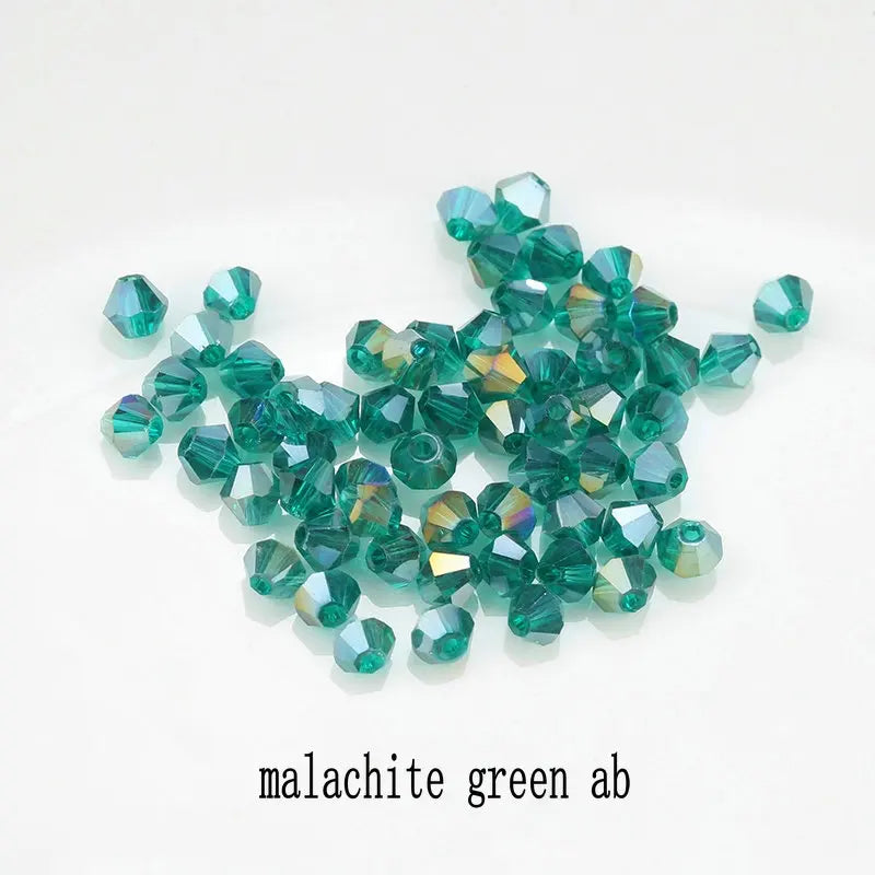 Buy 1 And Get 1 Free 4mm Shiny Crystal Beads Bicone Beads Glass Beads Loose Spacer Beads for bracelet DIY Jewelry Making  200pcs