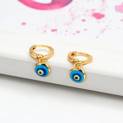 Lucky Eye Turkish Evil Eye Drop Earrings Colorful Charms Hanging Dangle Earrings for Women Ladies Copper Jewelry Gift EY6456