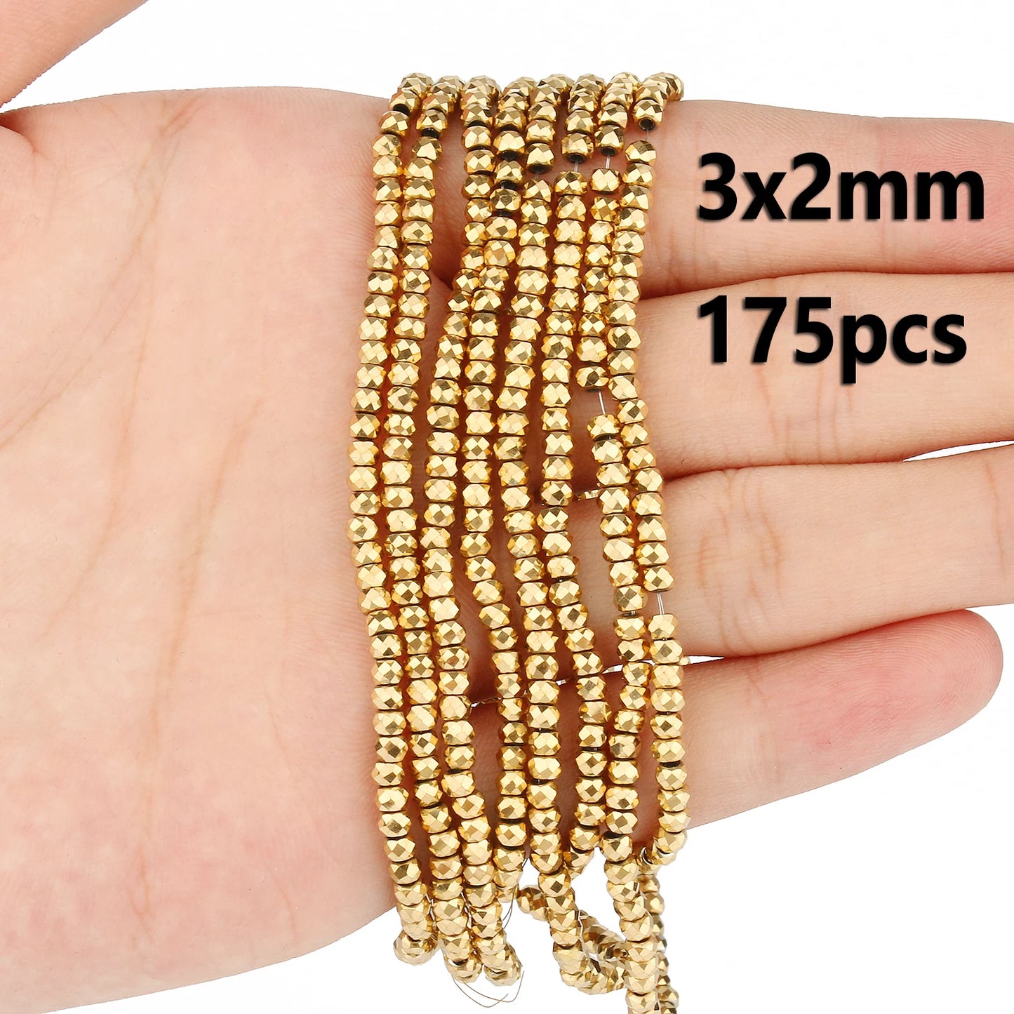 Retention Color AAA+ Gold Plated Hematite Beads Natural Stone Irregular Geometric Beads For Jewelry Making Diy Bracelet