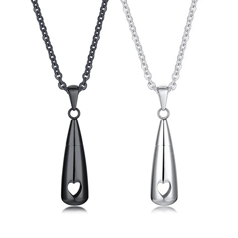New Stainless Steel Drop Shape Pendant Fashion Jewelry With 50 Cm Necklace