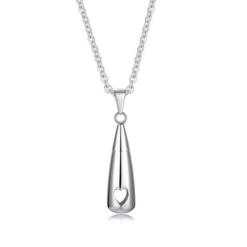 New Stainless Steel Drop Shape Pendant Fashion Jewelry With 50 Cm Necklace