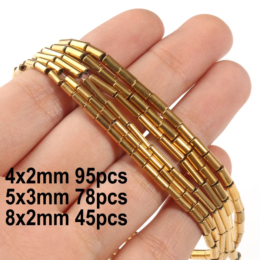 Retention Color AAA+ Gold Plated Hematite Beads Natural Stone Irregular Geometric Beads For Jewelry Making Diy Bracelet