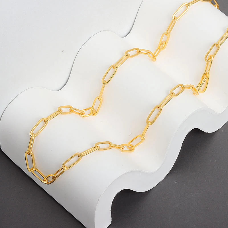 VENTFILLE 925 Sterling Silver Hiphop Necklace New Fashion Simple Geometric Handmade Clavicle Chain Party Jewelry Gifts for Women