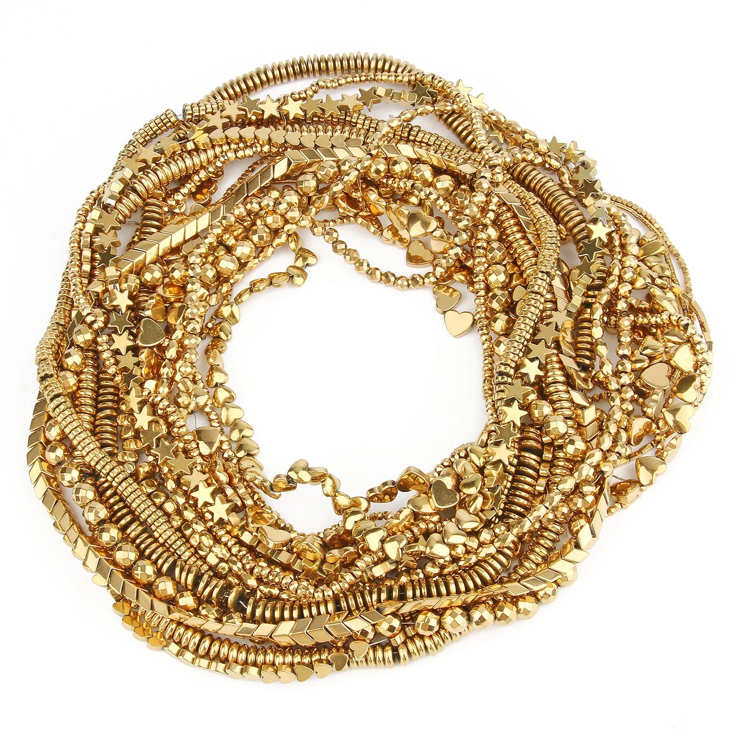 Retention Color AAA+ Gold Plated Hematite Beads Natural Stone Irregular Geometric Beads For Jewelry Making Diy Bracelet