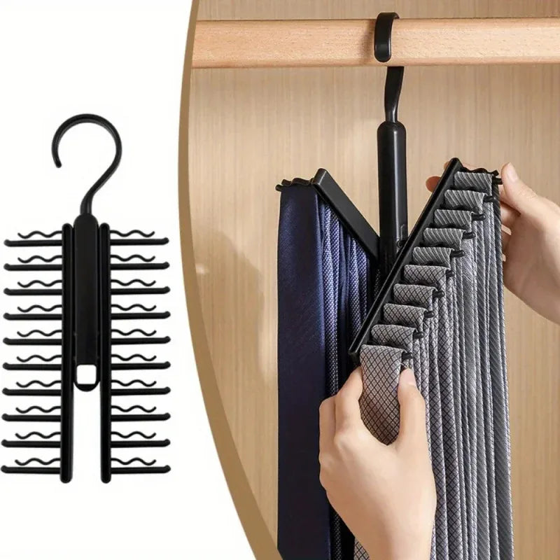 Large Cap Tie Storage Hange Capacity Bow Clip Scarf Belt Hanging RackTie Belt Display Holder Wardrobe Household High Capacity