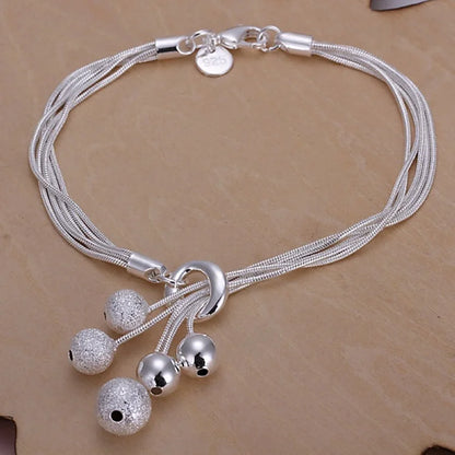 925 Sterling Silver Square Buckle 10MM Side Chain Solid Bracelet for Women Men Charm Party Gift Wedding Fashion Jewelry