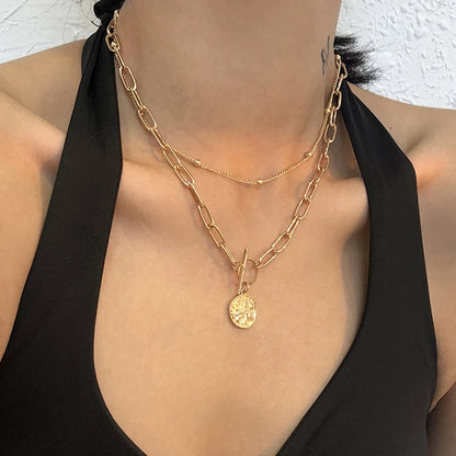 Vintage Necklace on Neck Chain Women's Jewelry Layered Accessories for Girls Clothing Aesthetic Gifts Fashion Bohemia Pendant