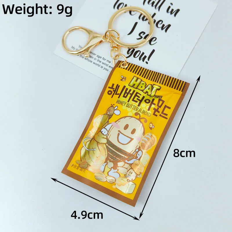 Simulation Instant Noodles Keychain On The Phone Mini Snacks Pendant Bag Pendant Christmas Gifts For The New Year