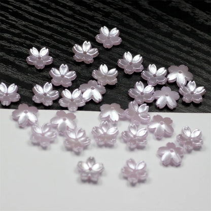 50Pcs/lot 10MM Acrylic Flowers Beads Sakura Spacer Beads Findings Charms For Jewelry Making DIY Bracelet Necklace Accessories