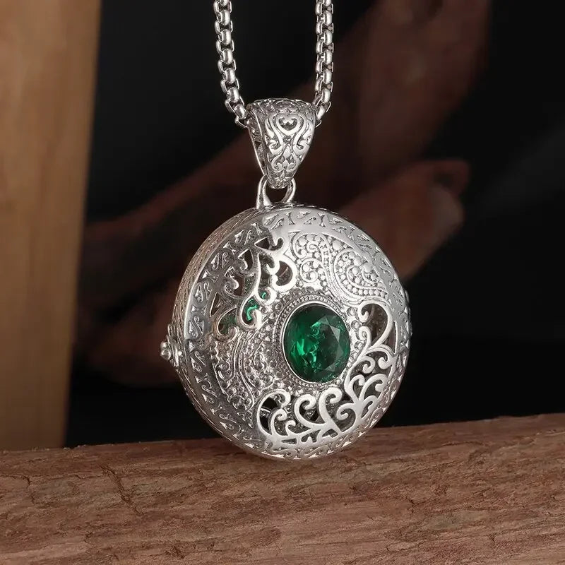 Gawu Box Pendant Can Be Opened Vajra Pestle Six-Character Sutra Zircon Buddha Necklace Male and Female Amulet Jewelry