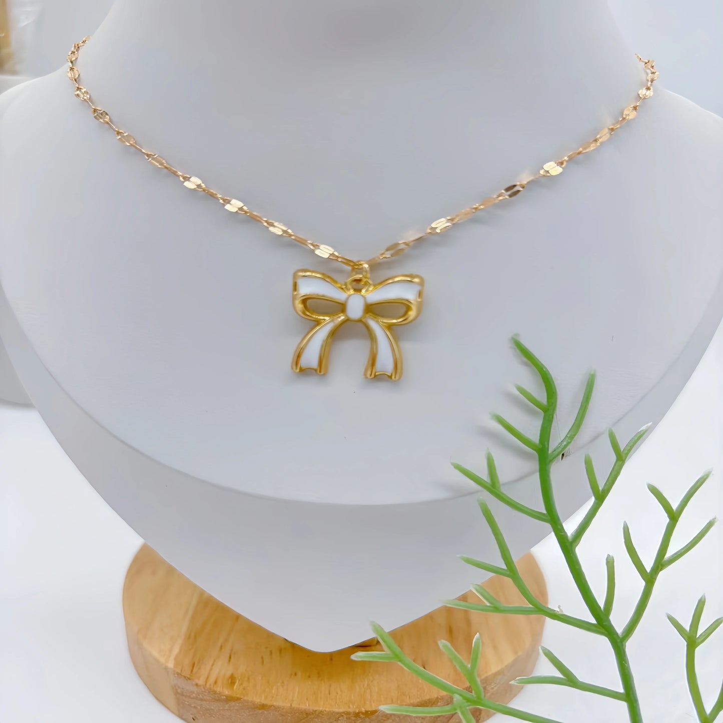 Fashion necklace accessories, collarbone chain 45+5 cm, golden stainless steel chain link necklace, fashion jewelry, adjustable