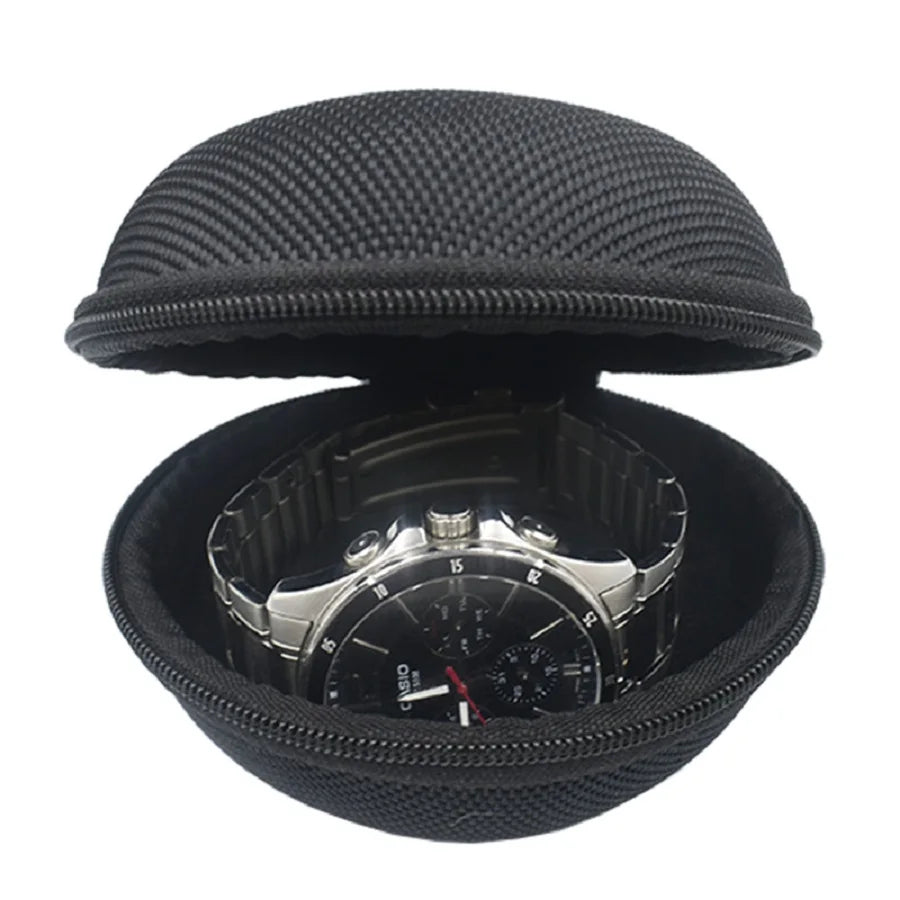 1pc Portable Zipper Travel Watch Case, Dust-proof Single Watch Storage Box for Wristwatches And Smart Watches