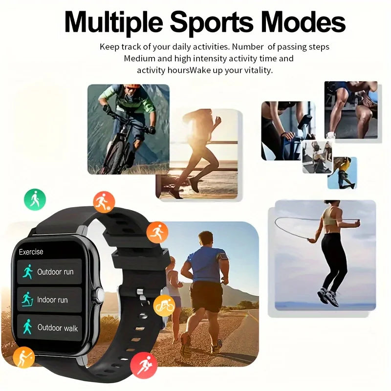 KESHUYOU 2025 Smart Watch Answer Make Call Message Preview Sport Mode DIY Dial Sleep Monitor Smart Watch for Men Women Gifts