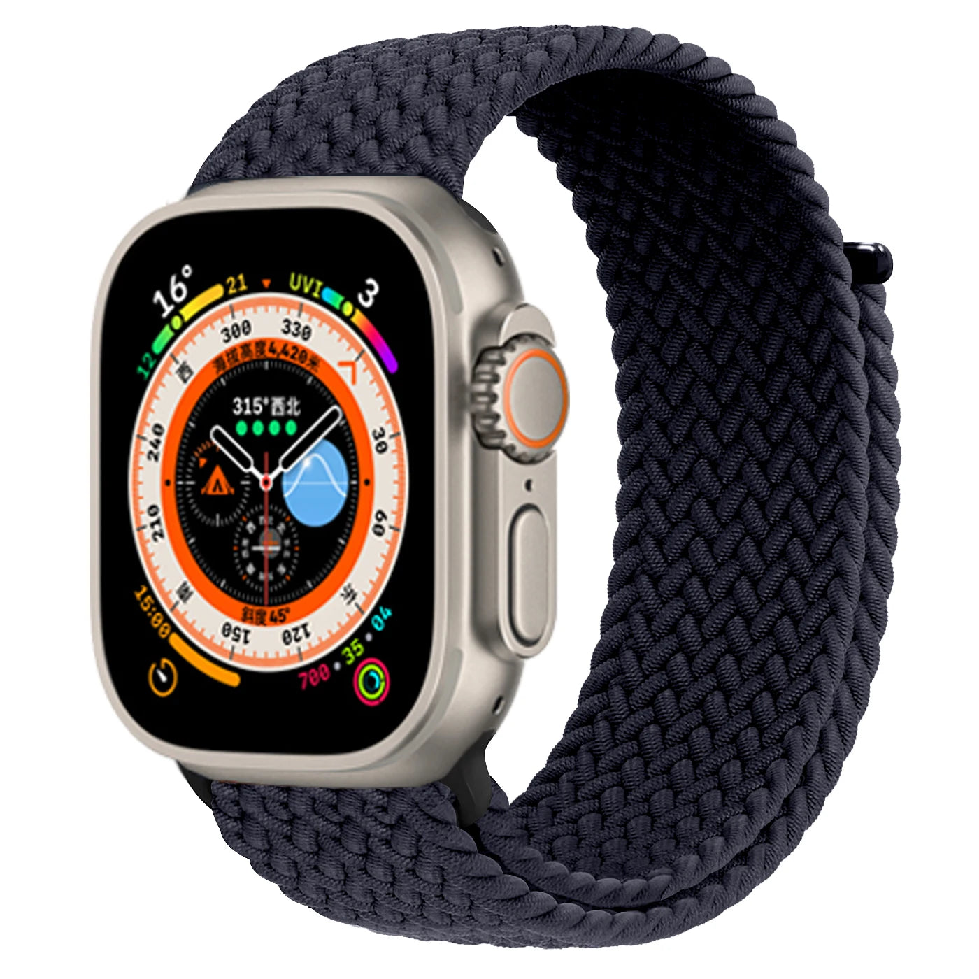 Braided Solo Loop For Apple watch Ultra 2 Band 40mm 44mm 49mm 45mm 41mm 38mm 42mm Elastic bracelet iWatch series 9 8 7 se Strap