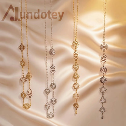 7 Chakra Necklace for Women The Power of Chakra Charm Choker Yoga Balance & Transforation Pendant Necklace Energy Energy