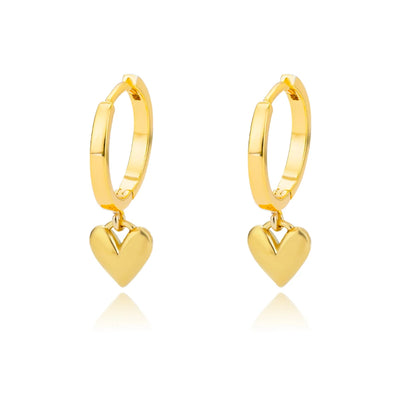 Hollow Zircon Heart Earrings For Women Stainless Steel Gold Color Heart Earring Luxury Wedding Couple Jewelry Gift Free Shipping