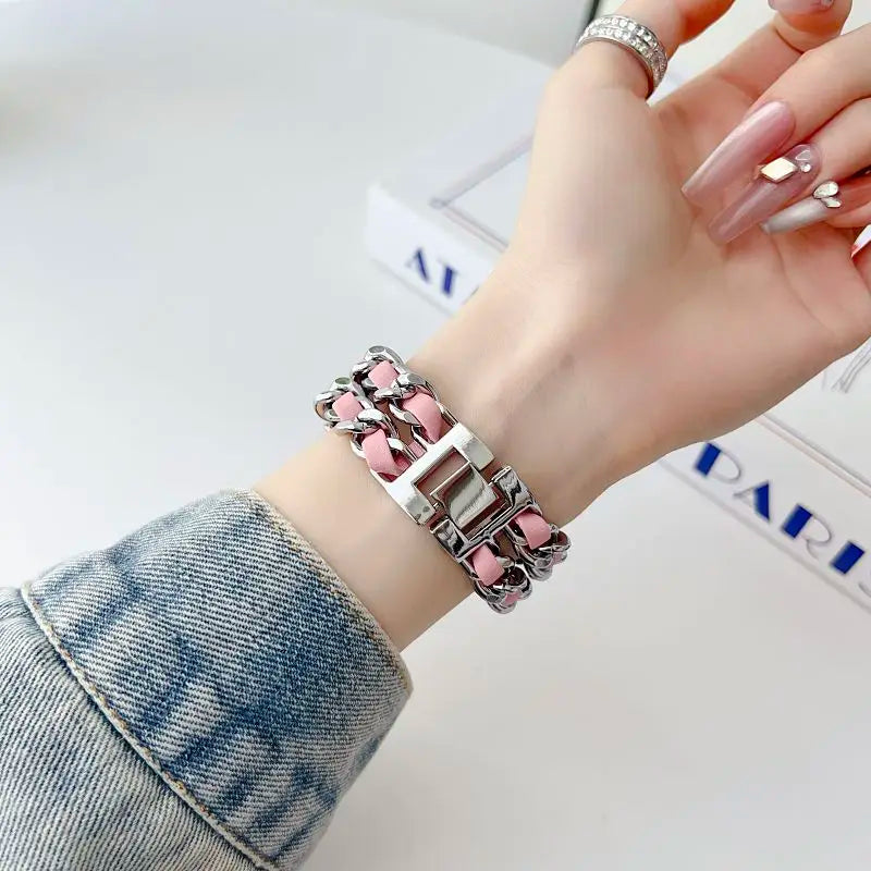 18mm Metal Strap for Huawei Watch GT5 41mm Gt 4 41mm Bands Stylish Leather Bracelet for Huawei Gt 5pro 42mm Women Metal Correa