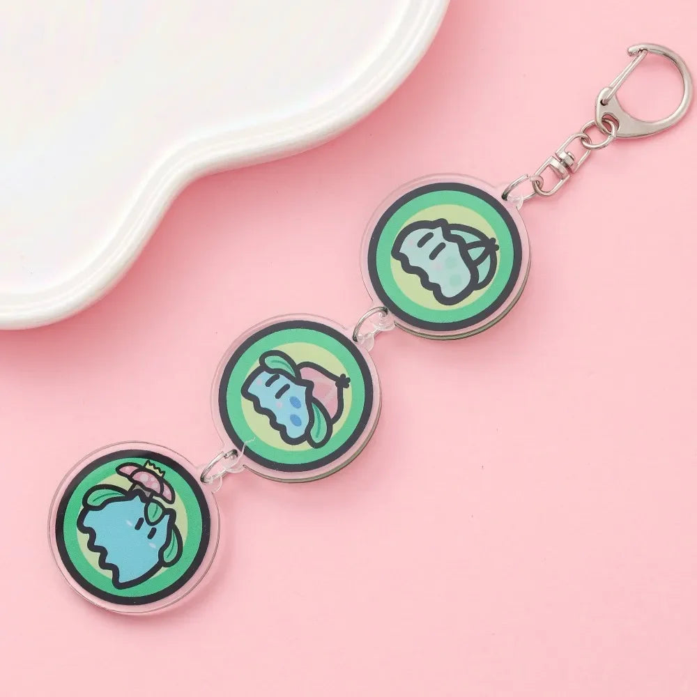 Anime Acrylic keychain accessaries Cartoon Car Bag Pendant Gift cute creative bag charm funny Friends Fans Gifts Keyring
