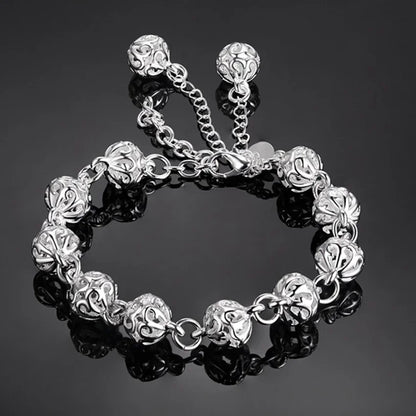 Creative Twist Circle Chain Women Men Silver Plated Bracelets New High 925quality Fashion Jewelry Christmas Gifts H070