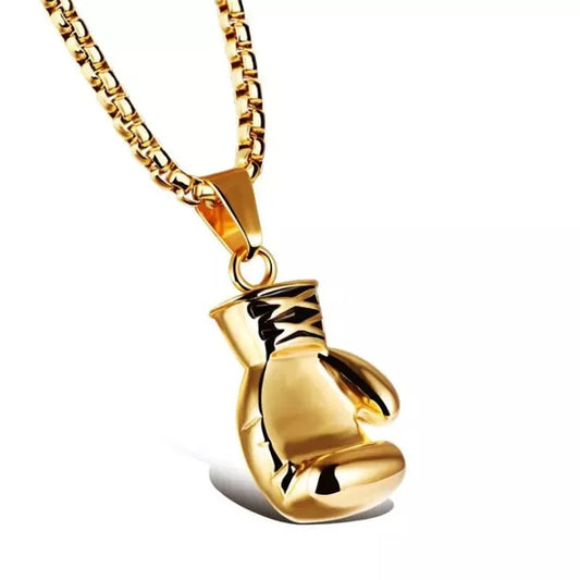 Boxing Gloves Boxer Men Necklaces Pendants Chain Punk Trendy for Boyfriend Stainless Steel Jewelry Creativity Gift Wholesale