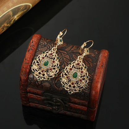 Moroccan ladies jewelry 2-piece set necklace earrings Arabic bridal party accessories ladies festival gifts