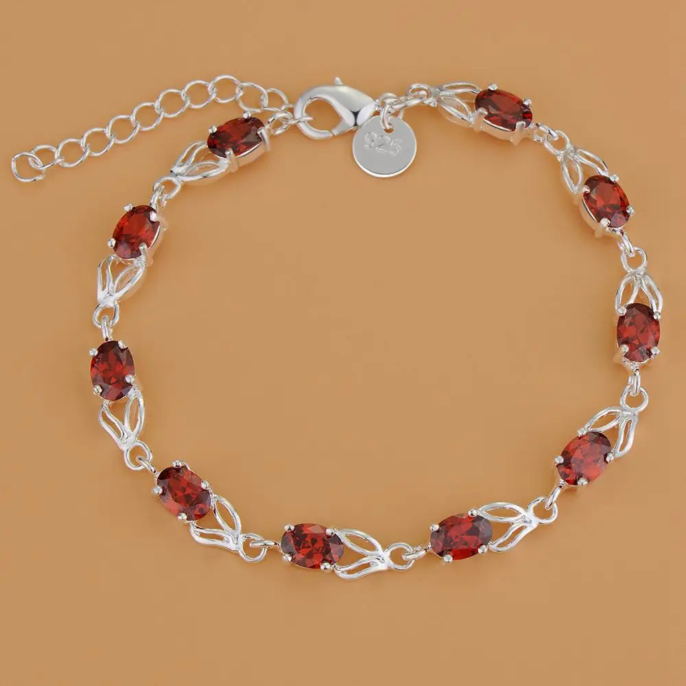 925 Sterling Silver Bracelet Heart High Quality Romance Chain For Woman Men Fashion Engagement Party Wedding Jewelry Gift