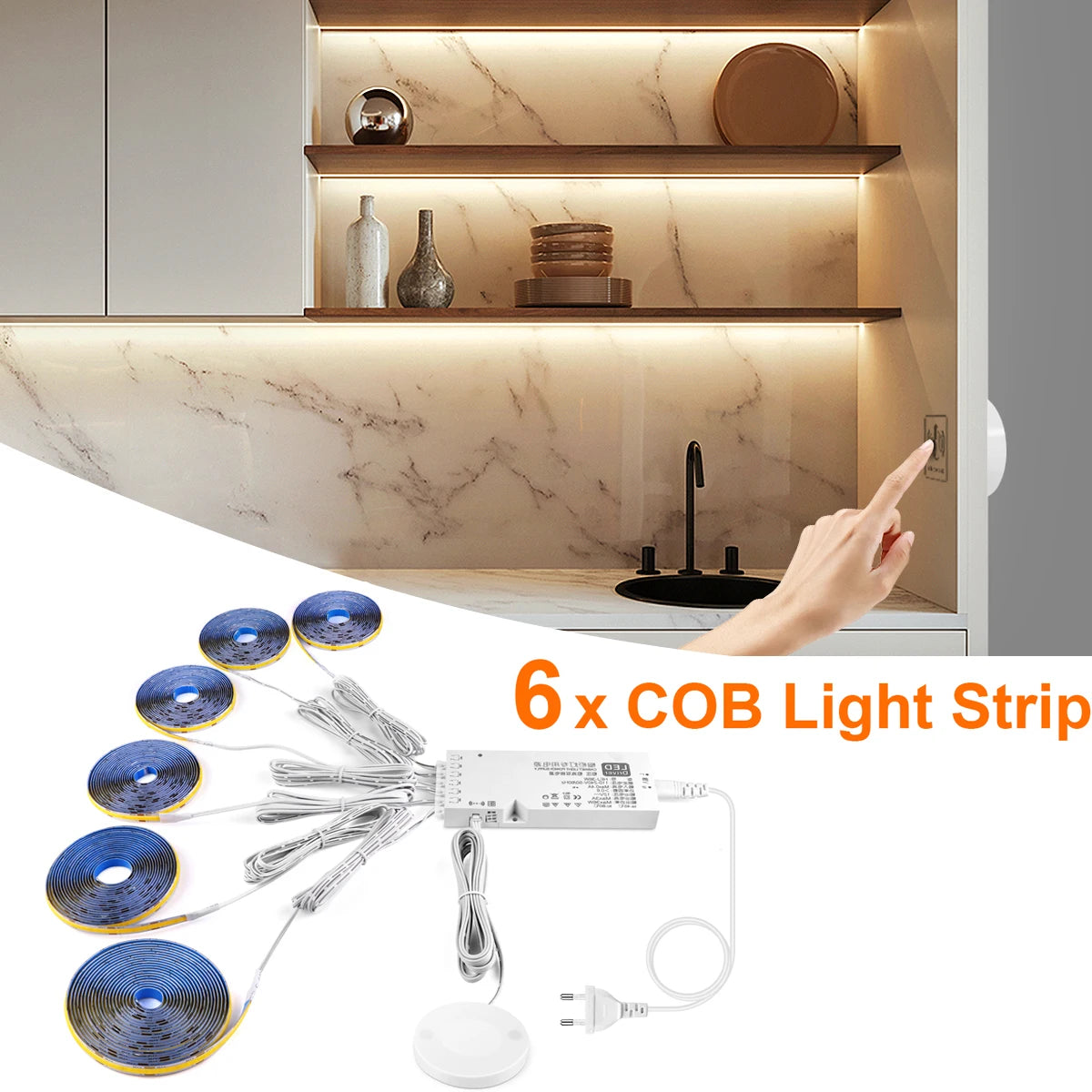 COB Linear Embedded LED Strip Ceiling Grille Panel Wall Decoration Lights,LED Tape Self-Adhesive Living Room Ambient Wall Lamp
