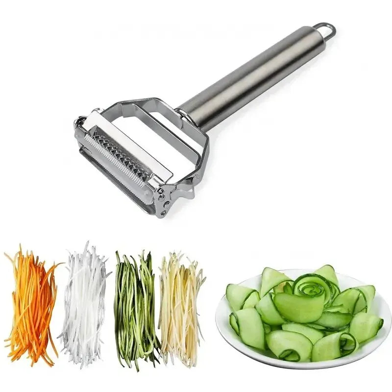 4in1 Peeler Multifunction Grater Julienne Peeler Vegetable Fruit Peeler Stainless Steel Potato Slicer Shredder Kitchen Tool