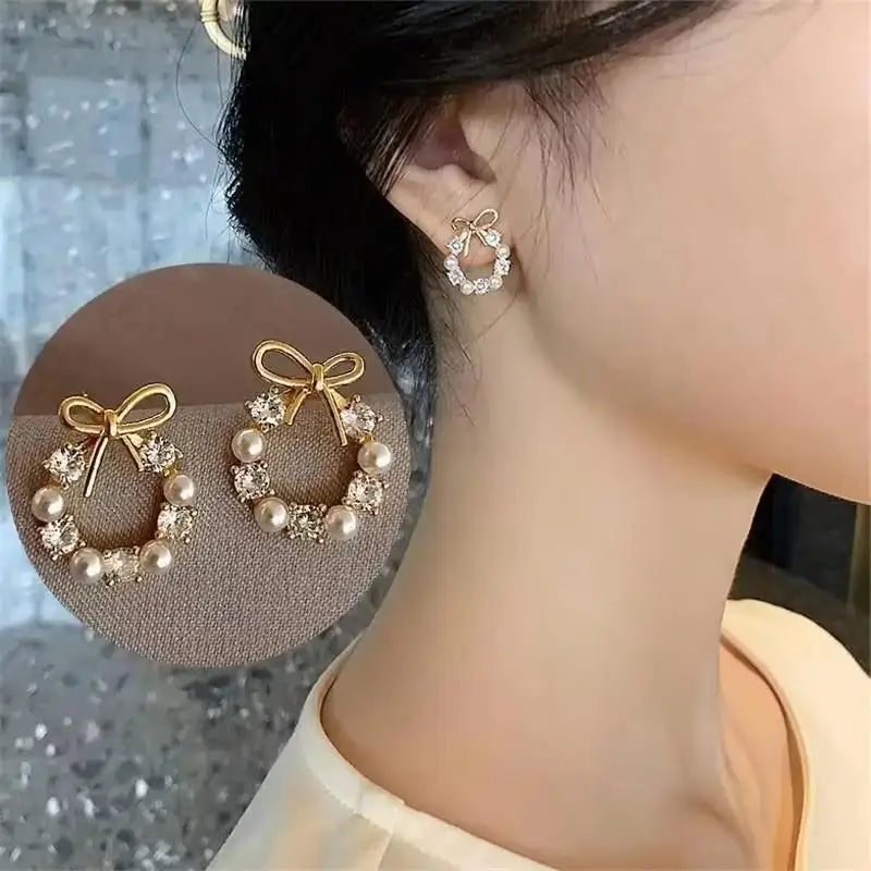 Korean Fashion Seven Star Zircon Earrings For Women Jewelry 2025 Trending New Luxury Women's Crystal Stars Stud Earrings Gifts