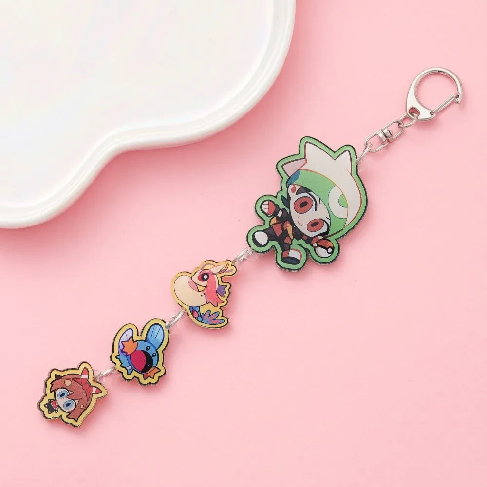 Anime Acrylic keychain accessaries Cartoon Car Bag Pendant Gift cute creative bag charm funny Friends Fans Gifts Keyring