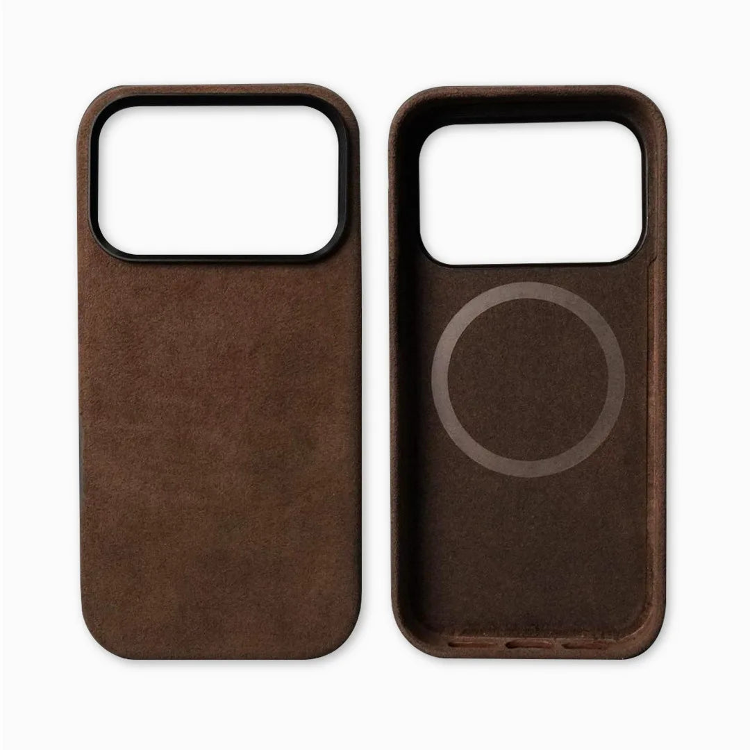 Premium Real Italian Imported Alcantara Magnetic Case for iPhone 17Pro 17Air 17 Pro Max with MagSafe Business Soft Touch Cover
