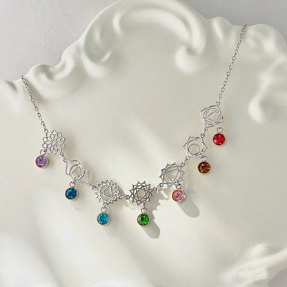 7 Chakra Necklace for Women The Power of Chakra Charm Choker Yoga Balance & Transforation Pendant Necklace Energy Energy