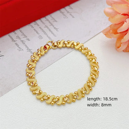 Stainless Steel Women's Hand Bracelet Crown Heart Leaves Flower Wide Chain Wristband Pulsera Femme Vintage Jewelry Party Gifts