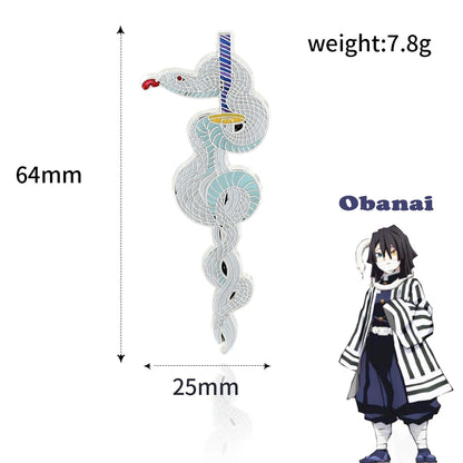 Anime Demon Slayer Brooch Enamel Kimetsu no Yaiba Sword Pins Weapon Badge Fans Cosplay Souvenir Props Backpack Jewelry Gift