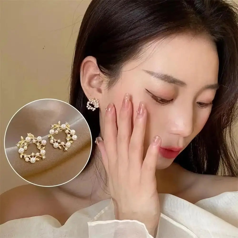 Korean Fashion Seven Star Zircon Earrings For Women Jewelry 2025 Trending New Luxury Women's Crystal Stars Stud Earrings Gifts