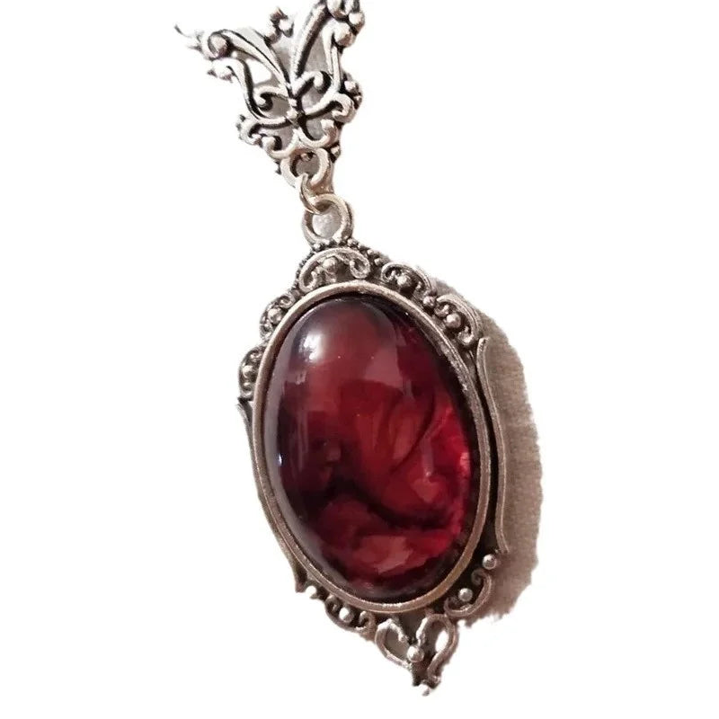 Vintage Red Quartz Crystal Necklace 2025 Men's And Women's Talisman Pendant Classical Style Jewelry Accessories