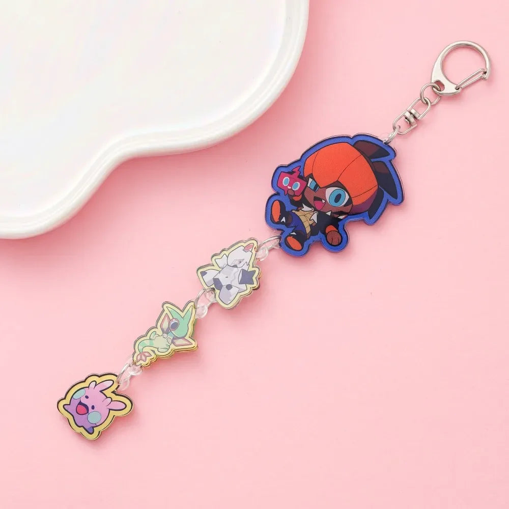 Anime Acrylic keychain accessaries Cartoon Car Bag Pendant Gift cute creative bag charm funny Friends Fans Gifts Keyring