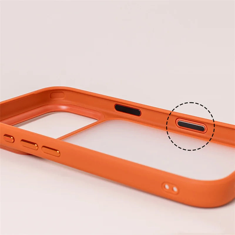 Active Touch Camera Button Matte Armor Case For iPhone 17 Air 16Pro 15 17Pro Max Translucent Hybrid Shockproof Hard Phone Cover
