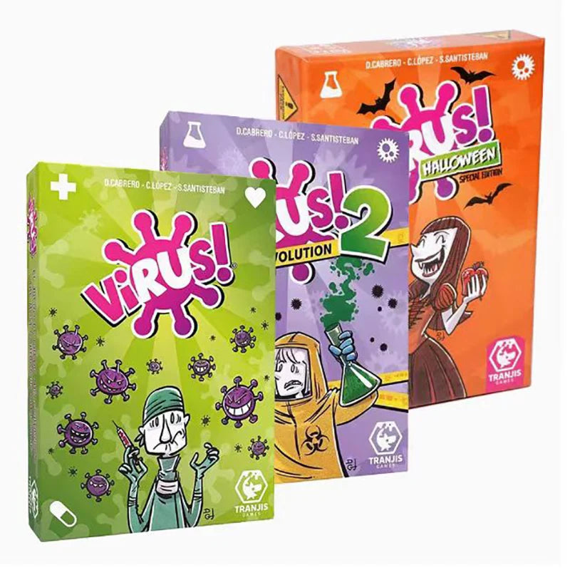 Virus 1 2 3 Board Game the Contagiously Fun Card Game Spanish English French Version Party Game for Fun Family Game