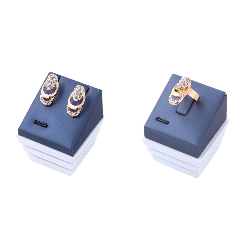 Crystal Necklace Bracelet Ring Earrings Tassel Bridesmaid Wedding Jewelry Set