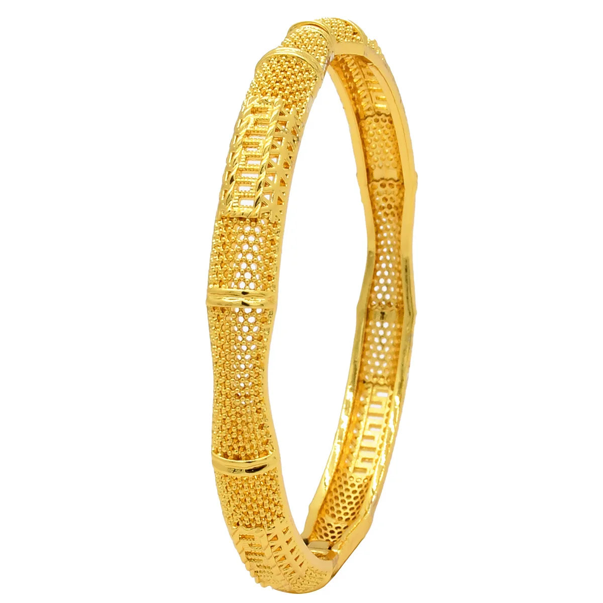 Luxury Dubai Gold Color Bangles For Women 24K Gold Plated Indian African Bracelets Charm Wedding Ethiopian Arabic Hand Jewelry