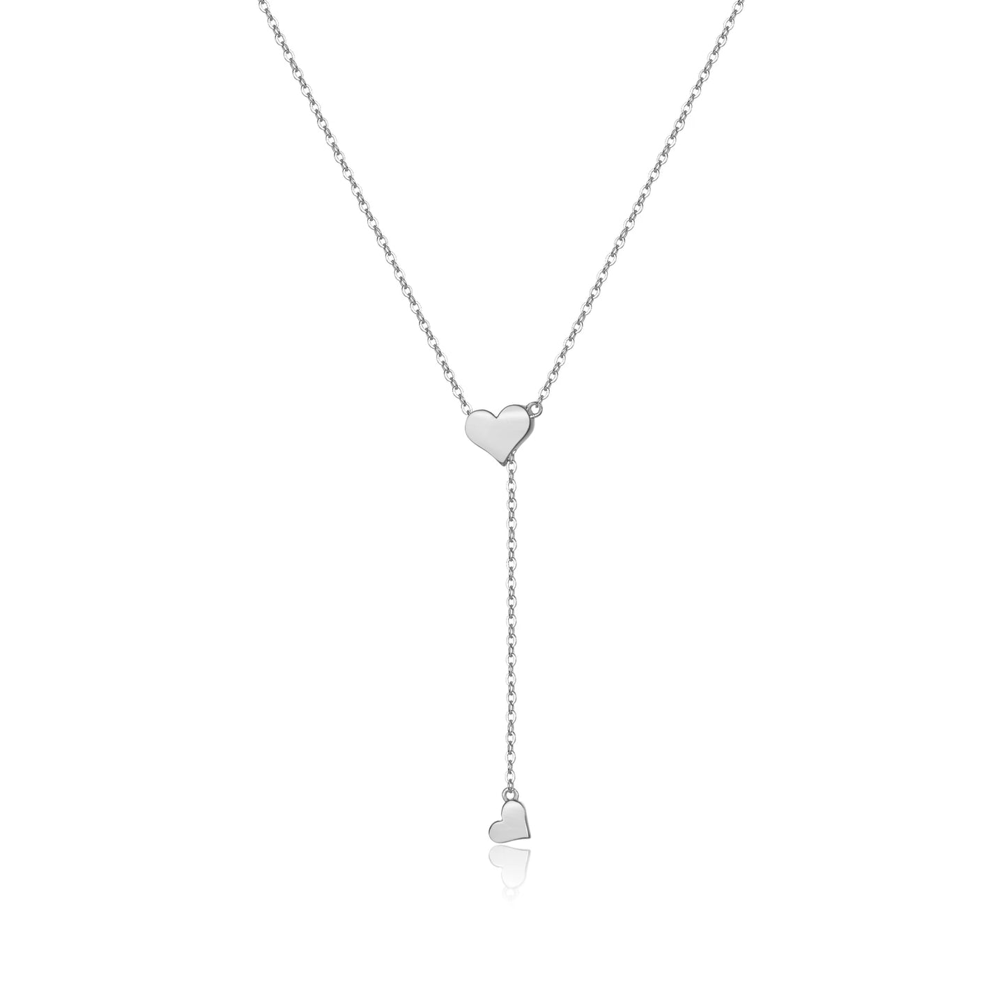 ANDYWEN 925 Sterling Silver Gold Adjustable Chain Heart Pendant Charm Necklace Drop Choker Resizable Women Luxury Jewekry