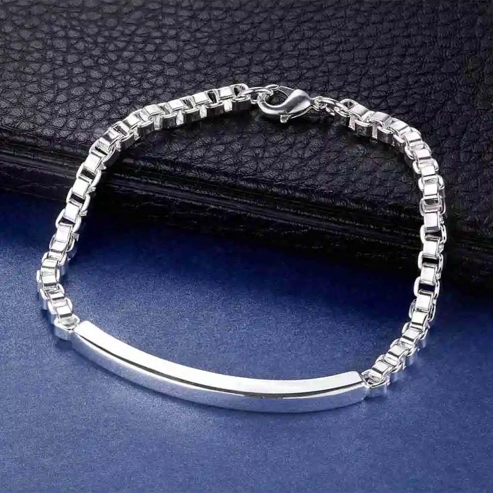 925 Sterling Silver Bracelet Heart High Quality Romance Chain For Woman Men Fashion Engagement Party Wedding Jewelry Gift