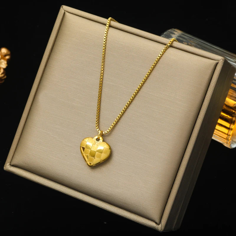 EILIECK 316L Stainless Steel Simple Zirconia Pearl Pendant Necklace For Women Fashion Collar Neck Chain Waterproof Jewelry Gift