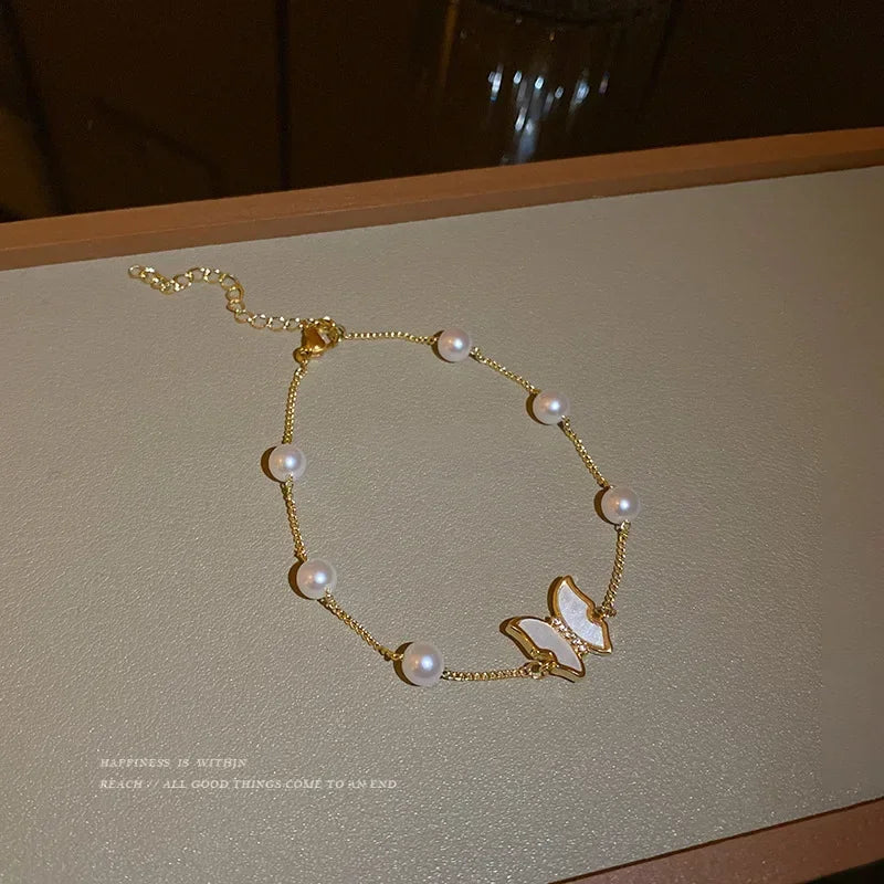 1Pcs Luck Five Leaf Flower Pendant Jewelry Bracelet for Women Gift Fashion Trendy Clover  Bracelet Earring Party Jewelry Gift