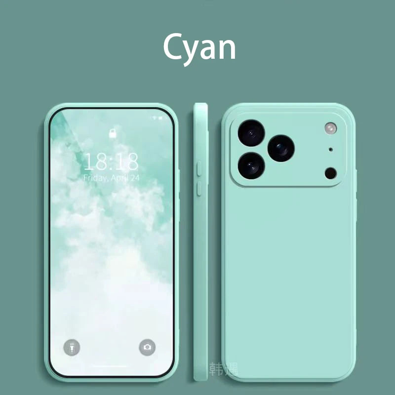 Square Liquid Silicone Phone Case for Apple iPhone 17 Pro Max 17 Air Soft Cover Case